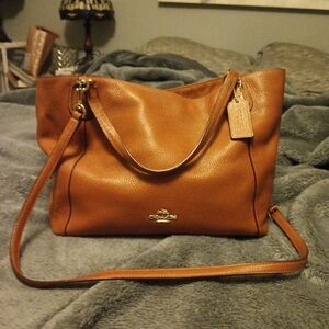 Coach Edie Tan Leather Women's Bag